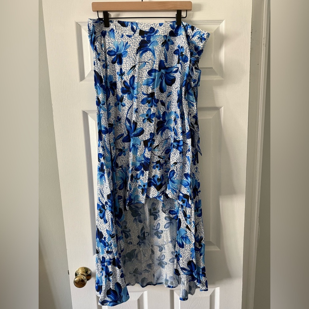 Eloquii Size 20 Floral Wrap Skirt 💙🤍 NEW WITH TAGS